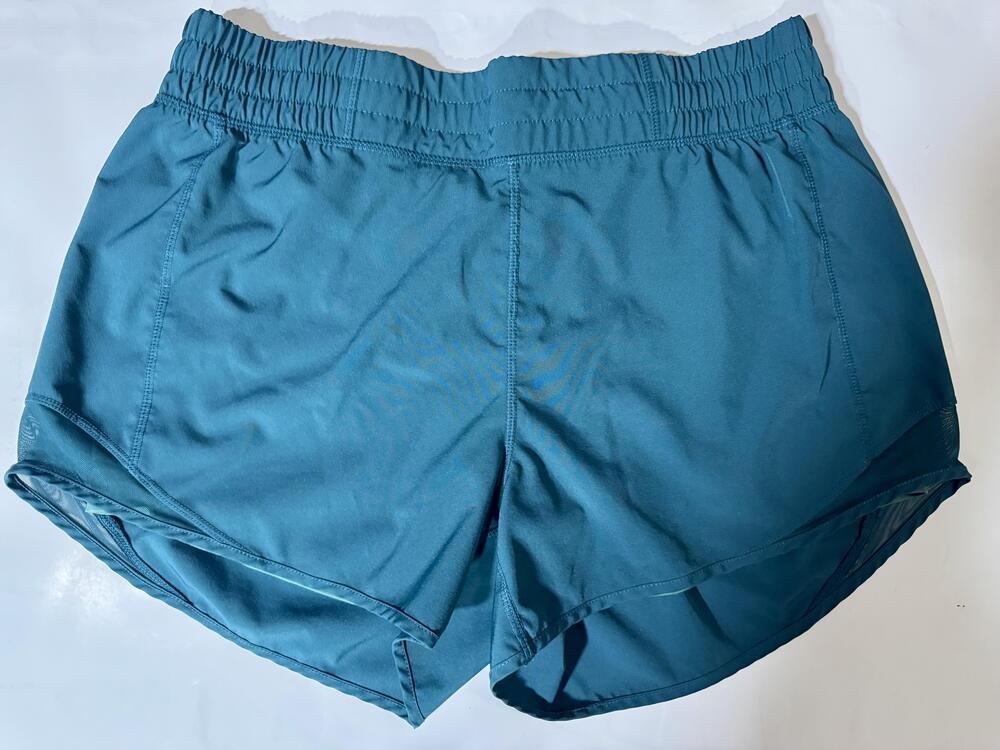 Mondetta Shorts Womens Large Teal Performance Running Activewear Lined Athletic